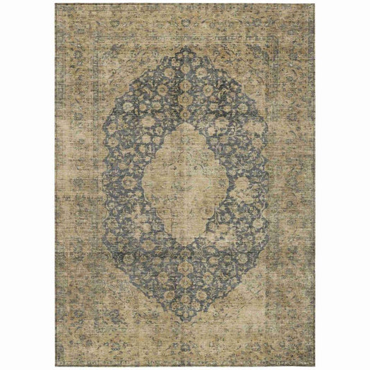 Naraxa Gray Washable Indoor - Outdoor Rug - LOOMLAN - LOOMLAN Rugs - Outdoor Rugs