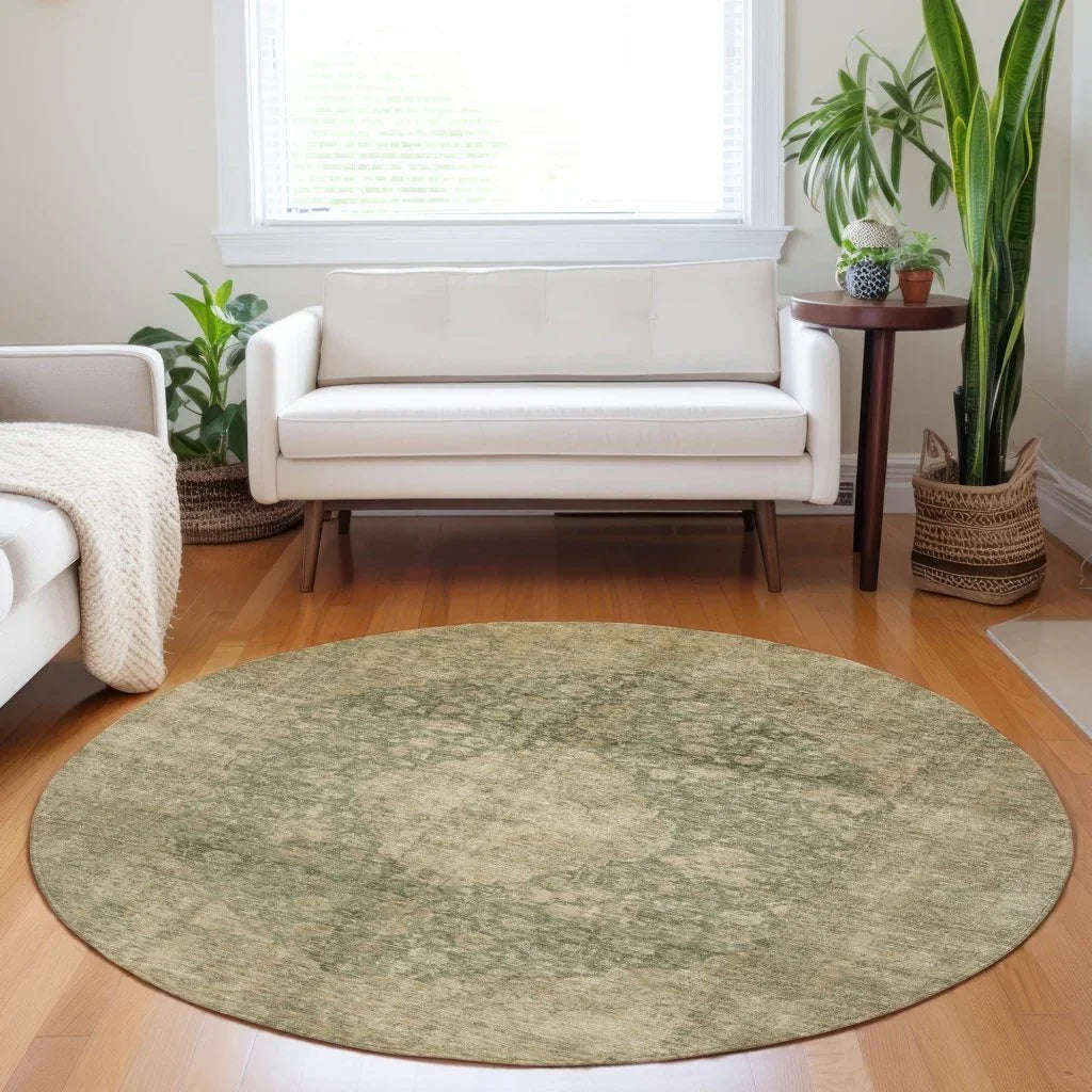Naraxa Green Washable Indoor - Outdoor Rug - LOOMLAN - LOOMLAN Rugs - Outdoor Rugs