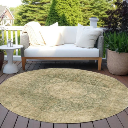 Naraxa Green Washable Indoor - Outdoor Rug - LOOMLAN - LOOMLAN Rugs - Outdoor Rugs