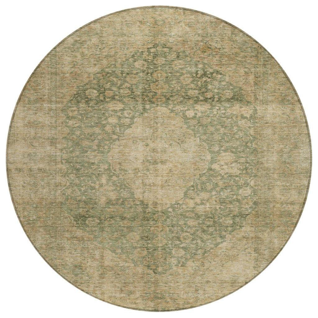 Naraxa Green Washable Indoor - Outdoor Rug - LOOMLAN - LOOMLAN Rugs - Outdoor Rugs