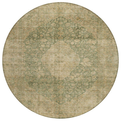 Naraxa Green Washable Indoor - Outdoor Rug - LOOMLAN - LOOMLAN Rugs - Outdoor Rugs