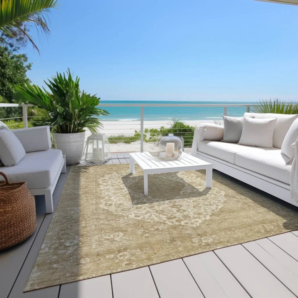 Naraxa Ivory Washable Indoor - Outdoor Rug - LOOMLAN - LOOMLAN Rugs - Outdoor Rugs