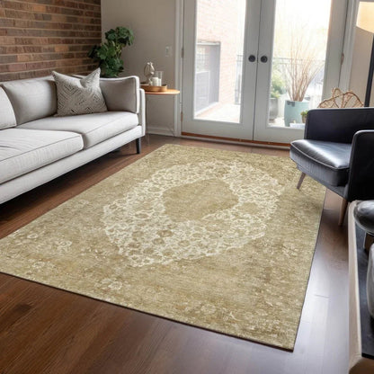Naraxa Ivory Washable Indoor - Outdoor Rug - LOOMLAN - LOOMLAN Rugs - Outdoor Rugs