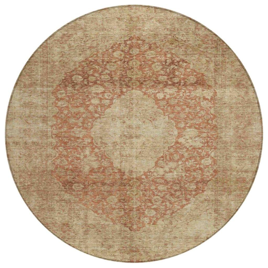 Naraxa Orange Washable Indoor - Outdoor Rug - LOOMLAN - LOOMLAN Rugs - Outdoor Rugs