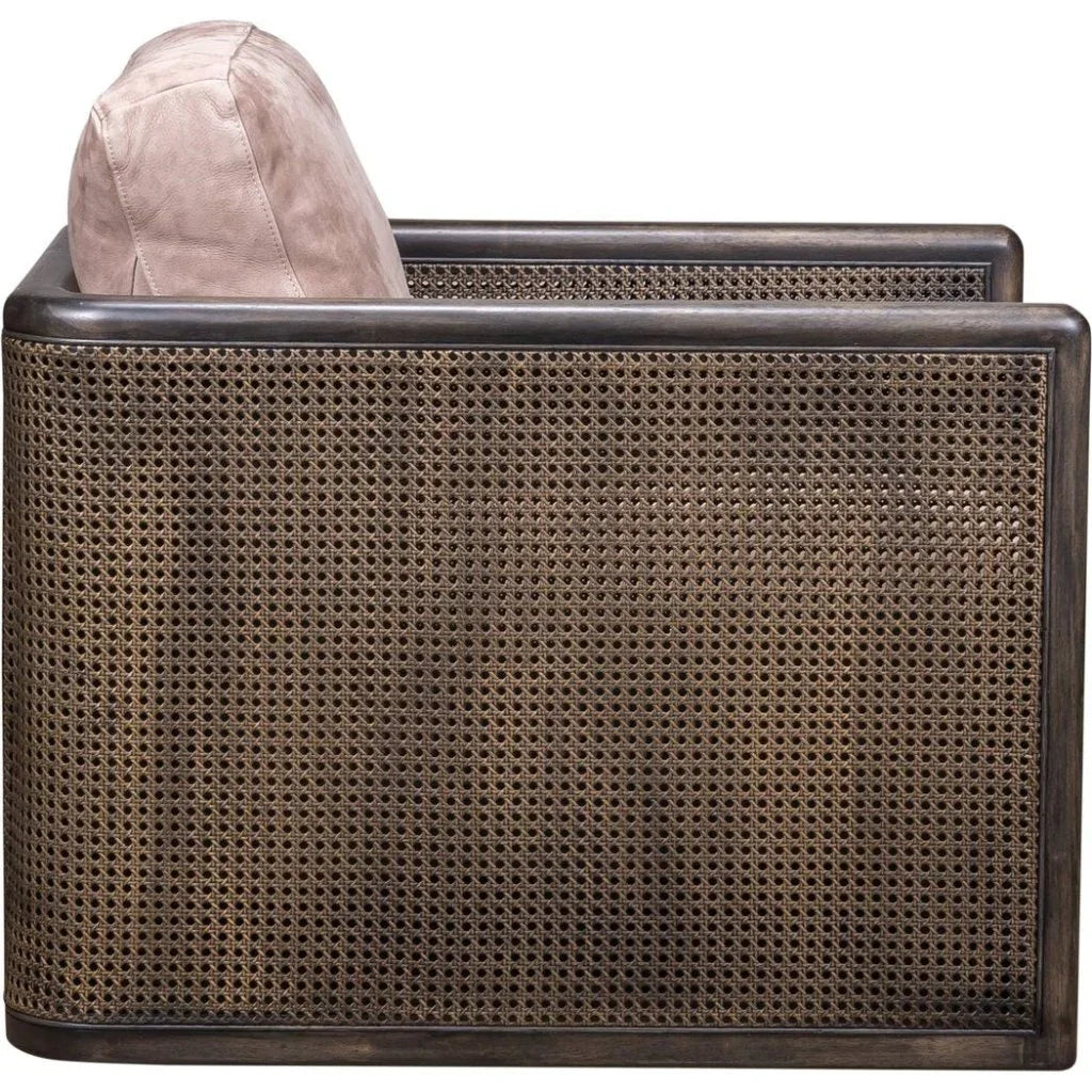 Nassau Leather Comfort Swivel Chair - LOOMLAN - Olivia + Quinn - Club Chairs