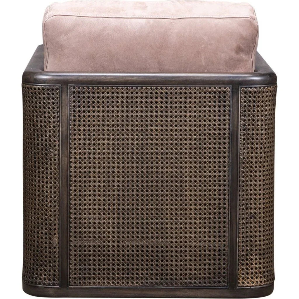 Nassau Leather Comfort Swivel Chair - LOOMLAN - Olivia + Quinn - Club Chairs