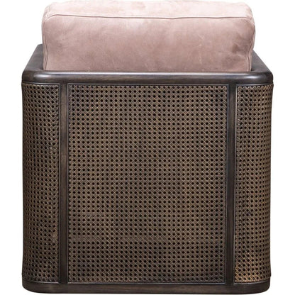 Nassau Leather Comfort Swivel Chair - LOOMLAN - Olivia + Quinn - Club Chairs