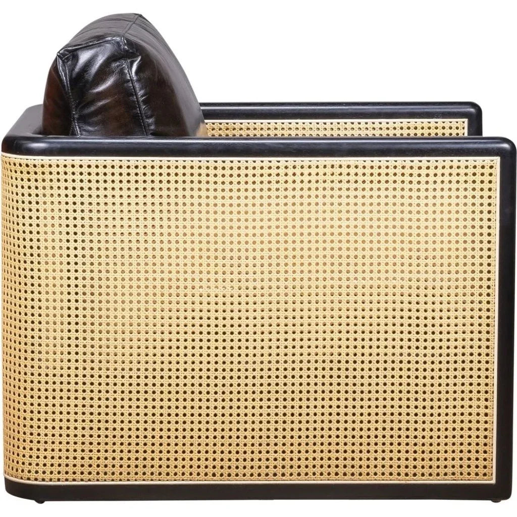 Nassau Leather Comfort Swivel Chair - LOOMLAN - Olivia + Quinn - Club Chairs