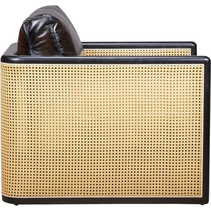 Nassau Leather Comfort Swivel Chair - LOOMLAN - Olivia + Quinn - Club Chairs