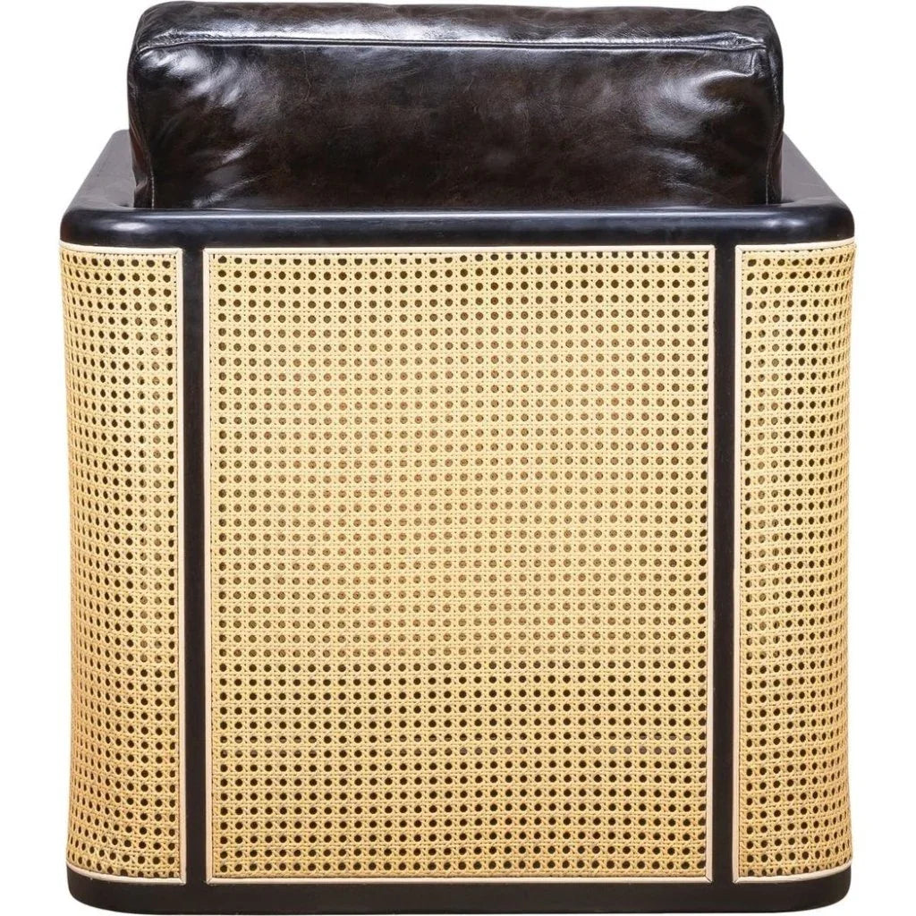 Nassau Leather Comfort Swivel Chair - LOOMLAN - Olivia + Quinn - Club Chairs