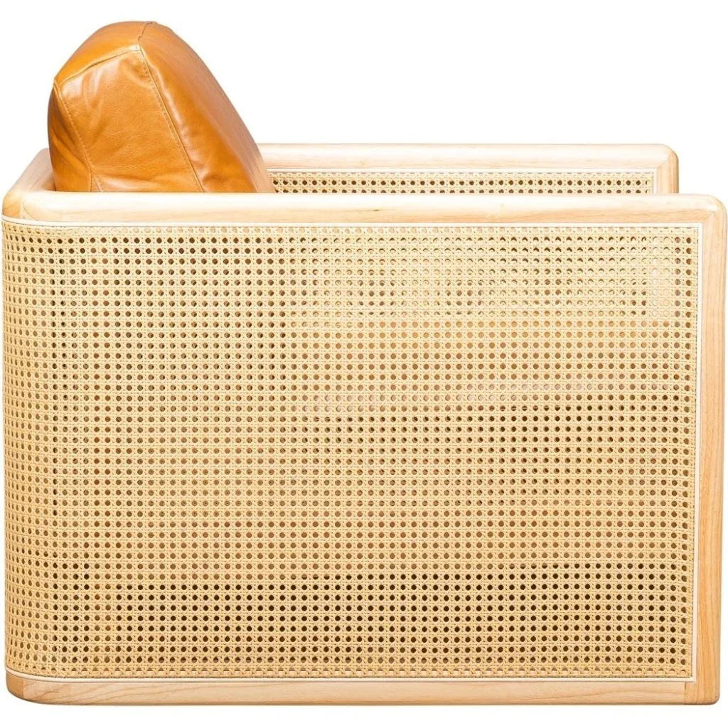 Nassau Leather Comfort Swivel Chair - LOOMLAN - Olivia + Quinn - Club Chairs