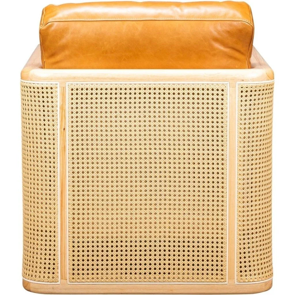 Nassau Leather Comfort Swivel Chair - LOOMLAN - Olivia + Quinn - Club Chairs