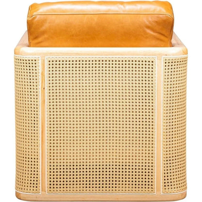 Nassau Leather Comfort Swivel Chair - LOOMLAN - Olivia + Quinn - Club Chairs