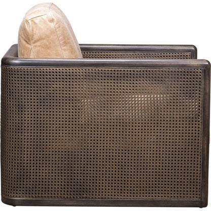 Nassau Leather Comfort Swivel Chair - LOOMLAN - Olivia + Quinn - Club Chairs