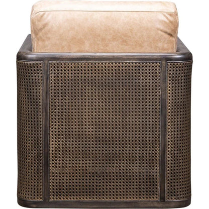 Nassau Leather Comfort Swivel Chair - LOOMLAN - Olivia + Quinn - Club Chairs