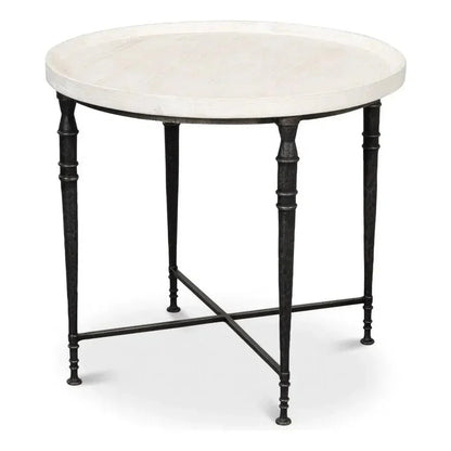 Nathaniel Elegance Side Table - LOOMLAN - Sarreid - Side Tables
