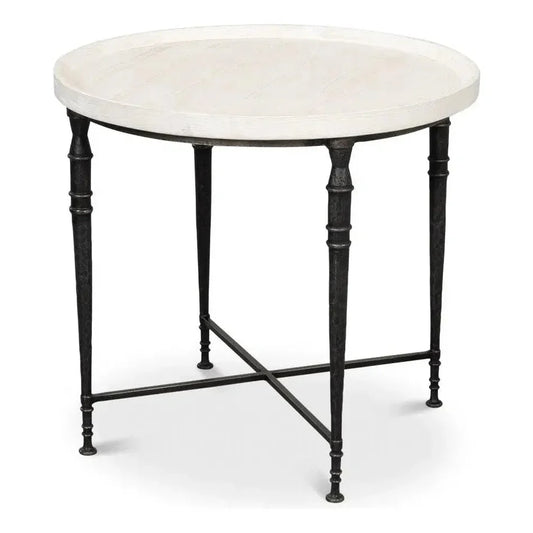 Nathaniel Elegance Side Table - LOOMLAN - Sarreid - Side Tables
