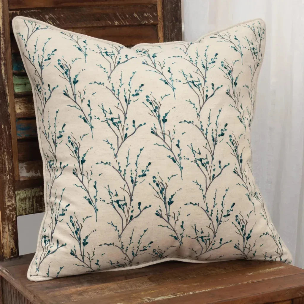 Natural Ady Floral Throw Pillow Down Insert - LOOMLAN - LOOMLAN - Throw Pillows