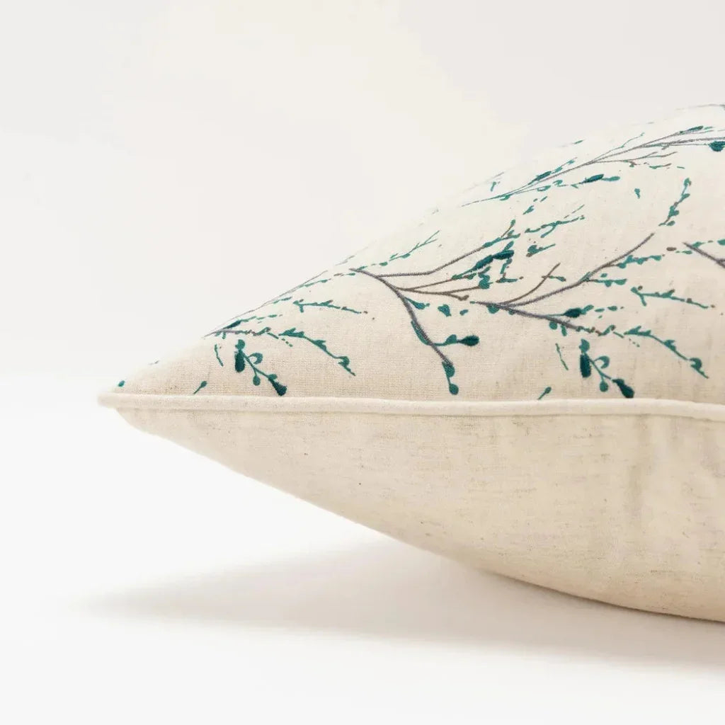 Natural Ady Floral Throw Pillow Down Insert - LOOMLAN - LOOMLAN - Throw Pillows