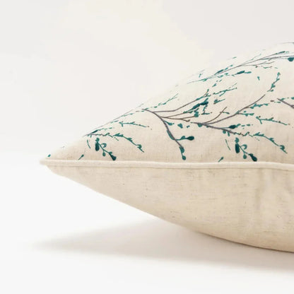 Natural Ady Floral Throw Pillow Down Insert - LOOMLAN - LOOMLAN - Throw Pillows