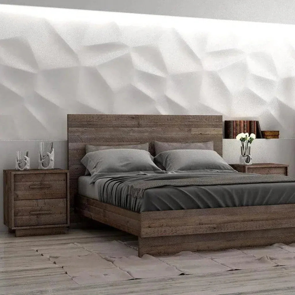 Natural Brown Reclaimed Solid Wood Nevada Nightstand - LOOMLAN - LH Imports - Nightstands