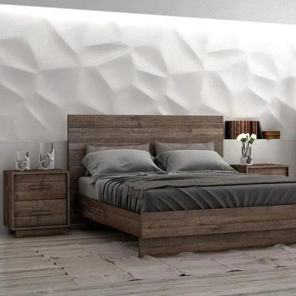 Natural Brown Reclaimed Solid Wood Nevada Nightstand - LOOMLAN - LH Imports - Nightstands