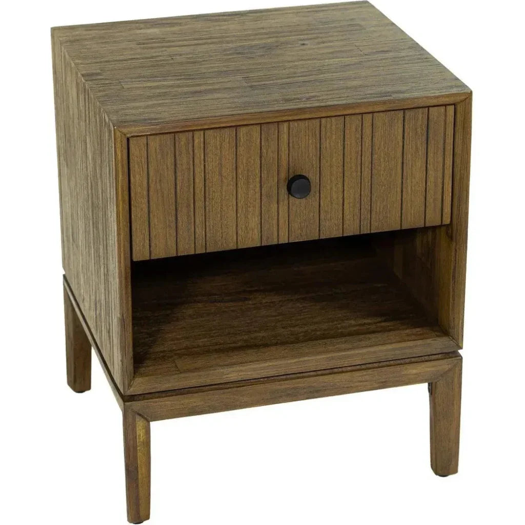 Natural Brown Solid Wood West Nightstand - LOOMLAN - LH Imports - Nightstands