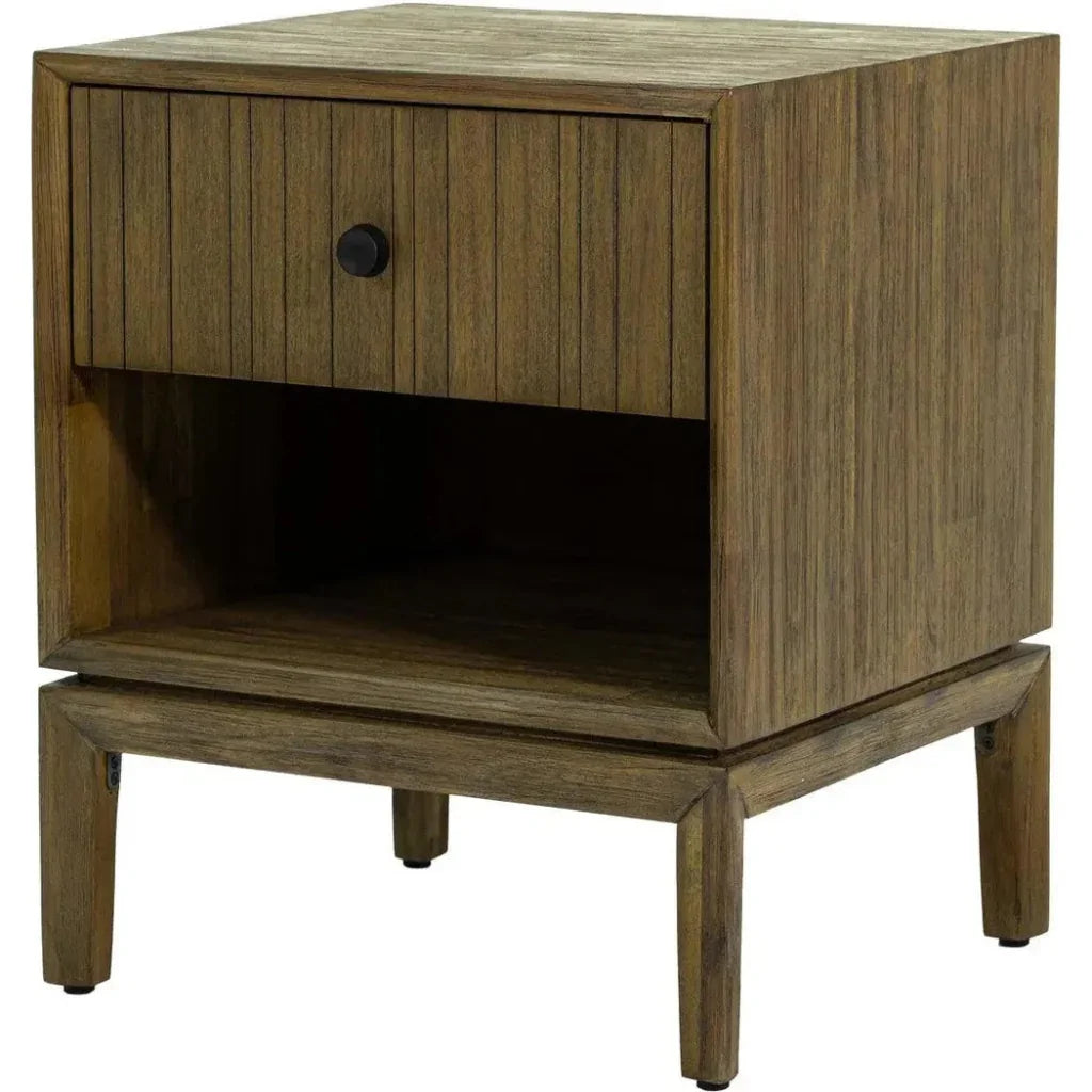Natural Brown Solid Wood West Nightstand - LOOMLAN - LH Imports - Nightstands
