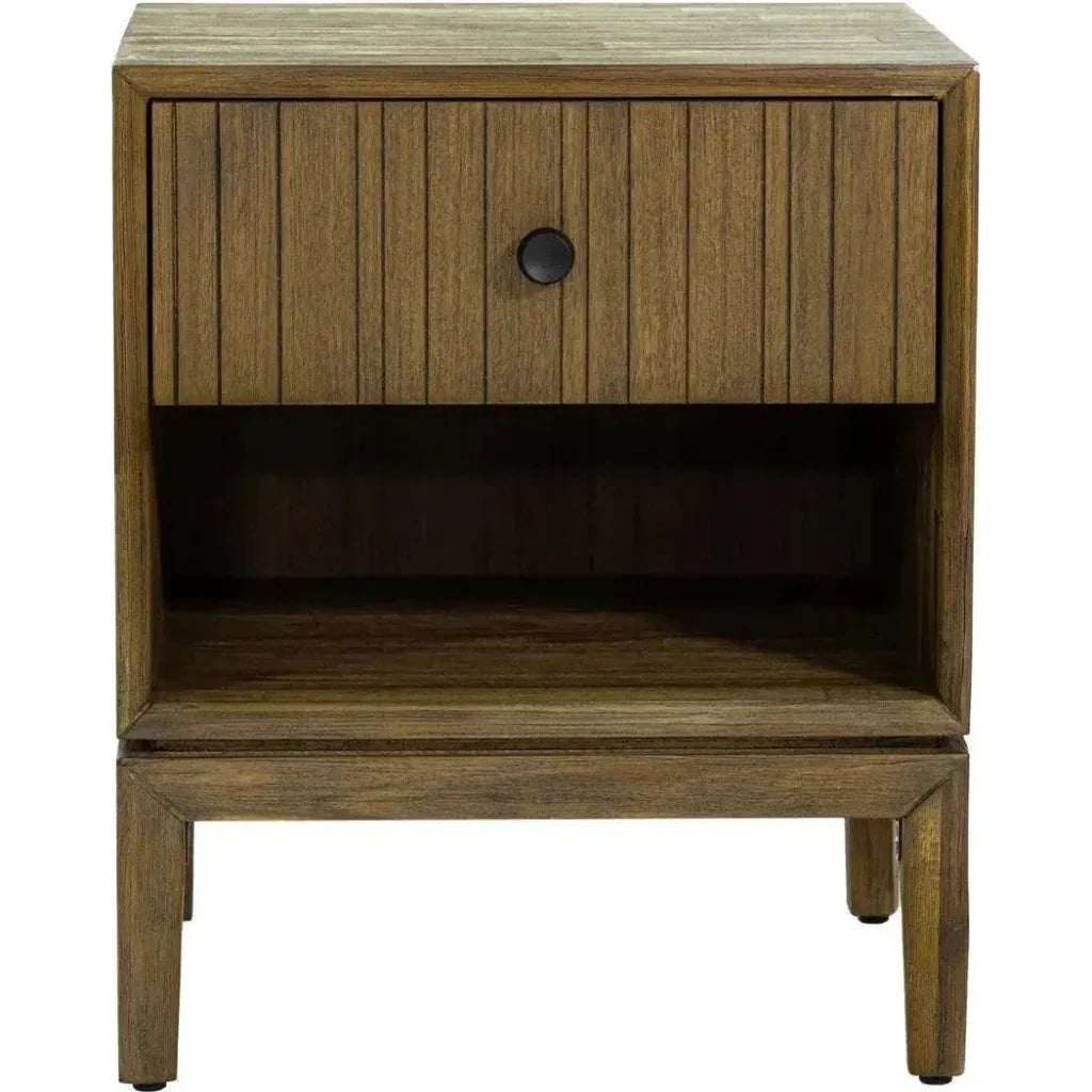 Natural Brown Solid Wood West Nightstand - LOOMLAN - LH Imports - Nightstands
