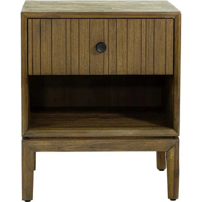 Natural Brown Solid Wood West Nightstand - LOOMLAN - LH Imports - Nightstands