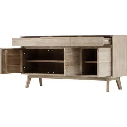 Natural Brown SolidWood Sideboard Drawers - LOOMLAN - LH Imports - Sideboards