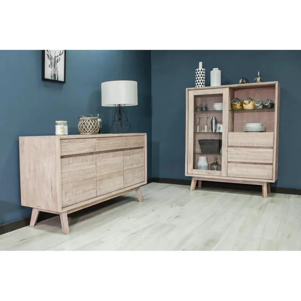 Natural Brown SolidWood Sideboard Drawers - LOOMLAN - LH Imports - Sideboards
