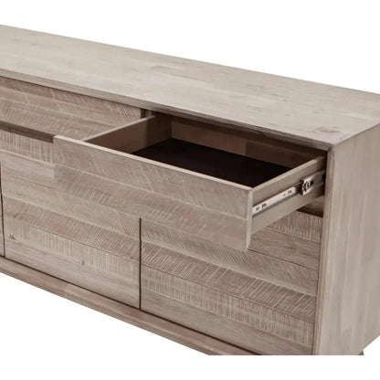 Natural Brown SolidWood Sideboard Drawers - LOOMLAN - LH Imports - Sideboards
