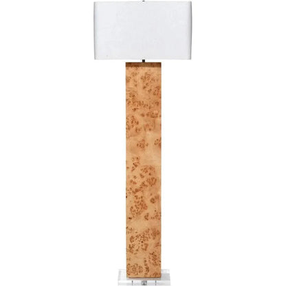 Natural Burl Wood 63" Parallel Floor Lamp-Floor Lamps-Jamie Young-LOOMLAN