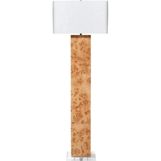 Natural Burl Wood 63" Parallel Floor Lamp-Floor Lamps-Jamie Young-LOOMLAN