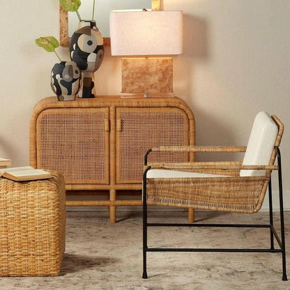 Natural Burl Wood Parallel Table Lamp - LOOMLAN - Jamie Young - Table Lamps