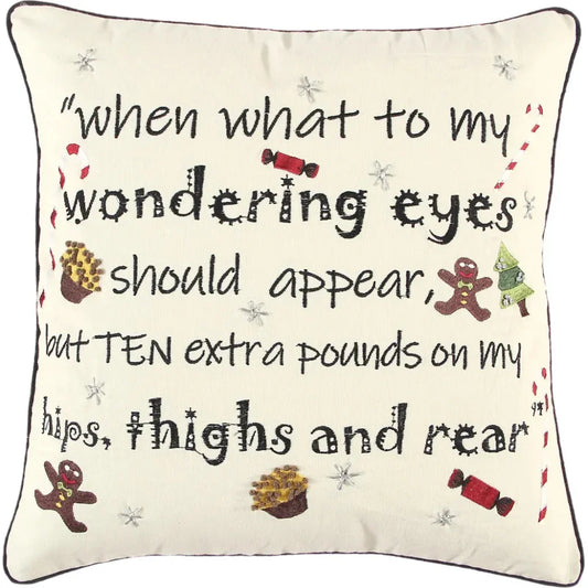 Natural Christmas Words Decorative Throw Pillows Lark - LOOMLAN - LOOMLAN - Throw Pillows