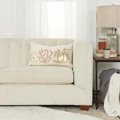 Natural Gina Pumpkins Couch Lumbar Pillows - LOOMLAN - LOOMLAN - Throw Pillows