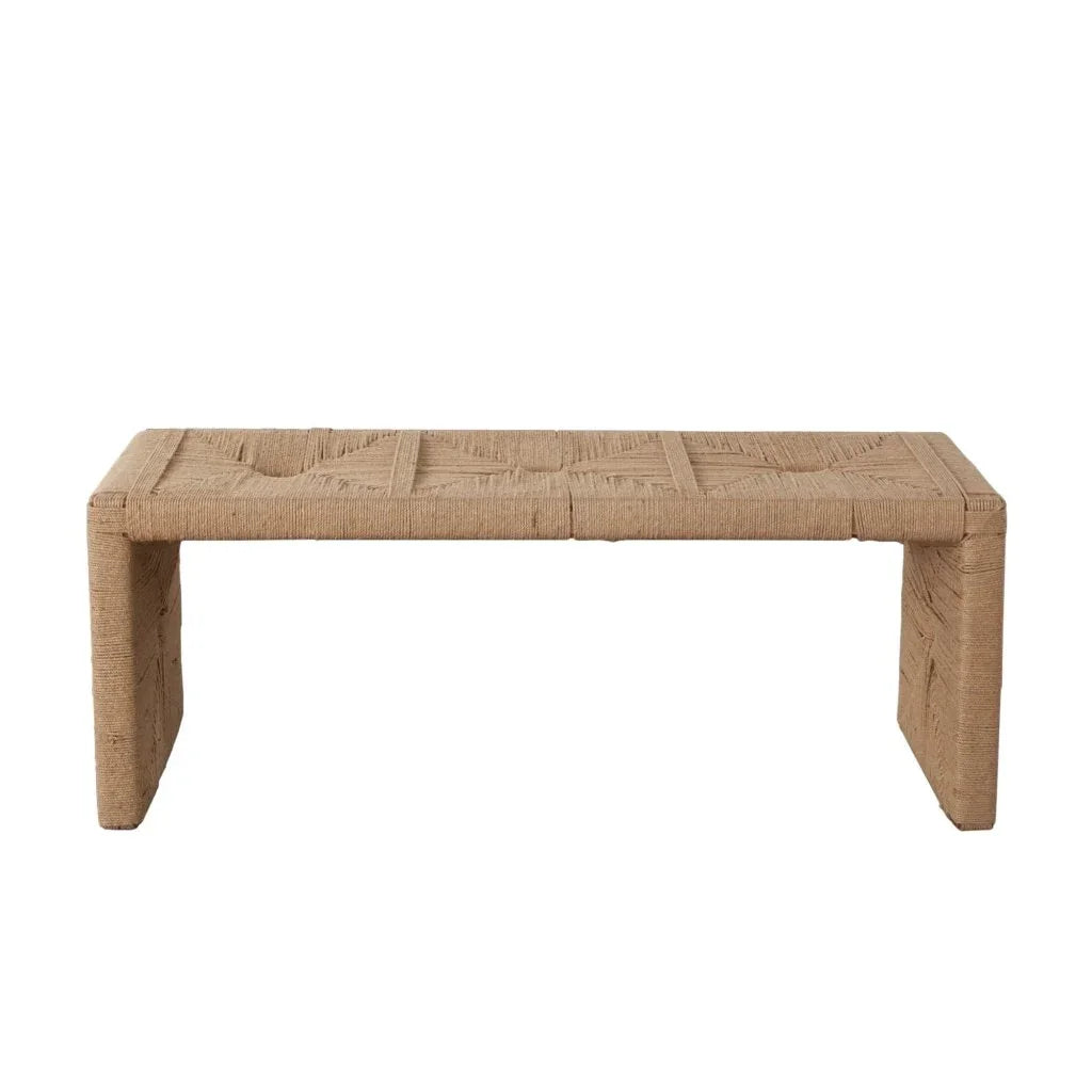 Natural Jute Woven Dining Bench - LOOMLAN - Diamond Sofa - Dining Benches