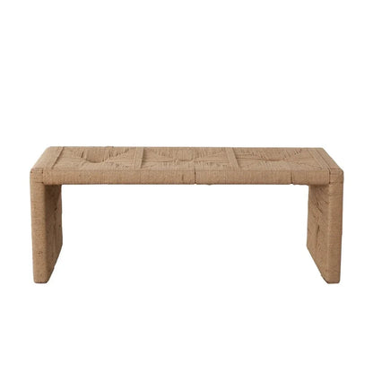 Natural Jute Woven Dining Bench - LOOMLAN - Diamond Sofa - Dining Benches