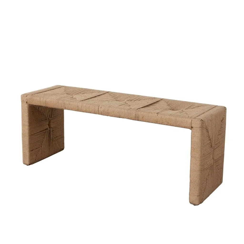Natural Jute Woven Dining Bench - LOOMLAN - Diamond Sofa - Dining Benches