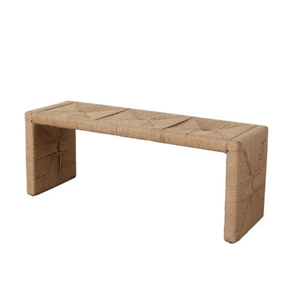 Natural Jute Woven Dining Bench - LOOMLAN - Diamond Sofa - Dining Benches