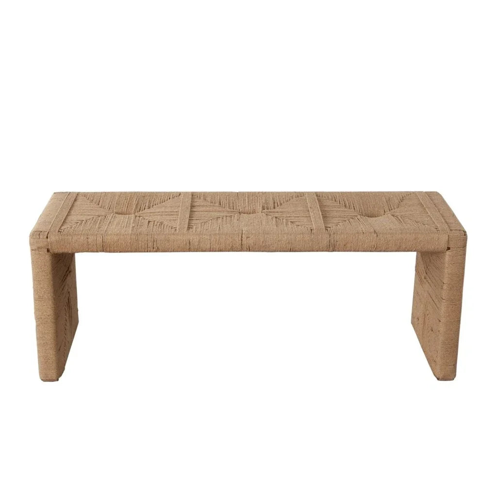 Natural Jute Woven Dining Bench - LOOMLAN - Diamond Sofa - Dining Benches
