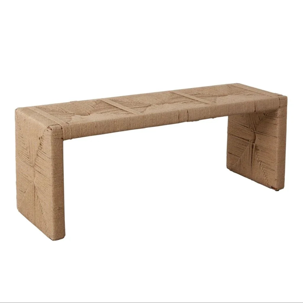 Natural Jute Woven Dining Bench - LOOMLAN - Diamond Sofa - Dining Benches