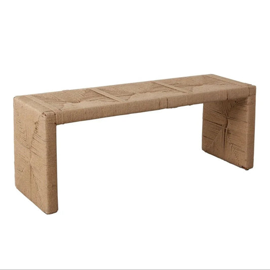 Natural Jute Woven Dining Bench - LOOMLAN - Diamond Sofa - Dining Benches