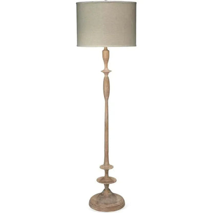 Natural Mango Wood Petite Paro Floor Lamp-Floor Lamps-Jamie Young-LOOMLAN