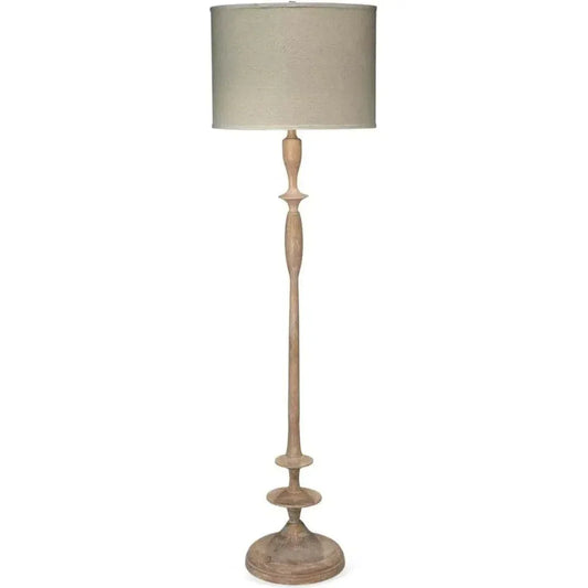 Natural Mango Wood Petite Paro Floor Lamp-Floor Lamps-Jamie Young-LOOMLAN