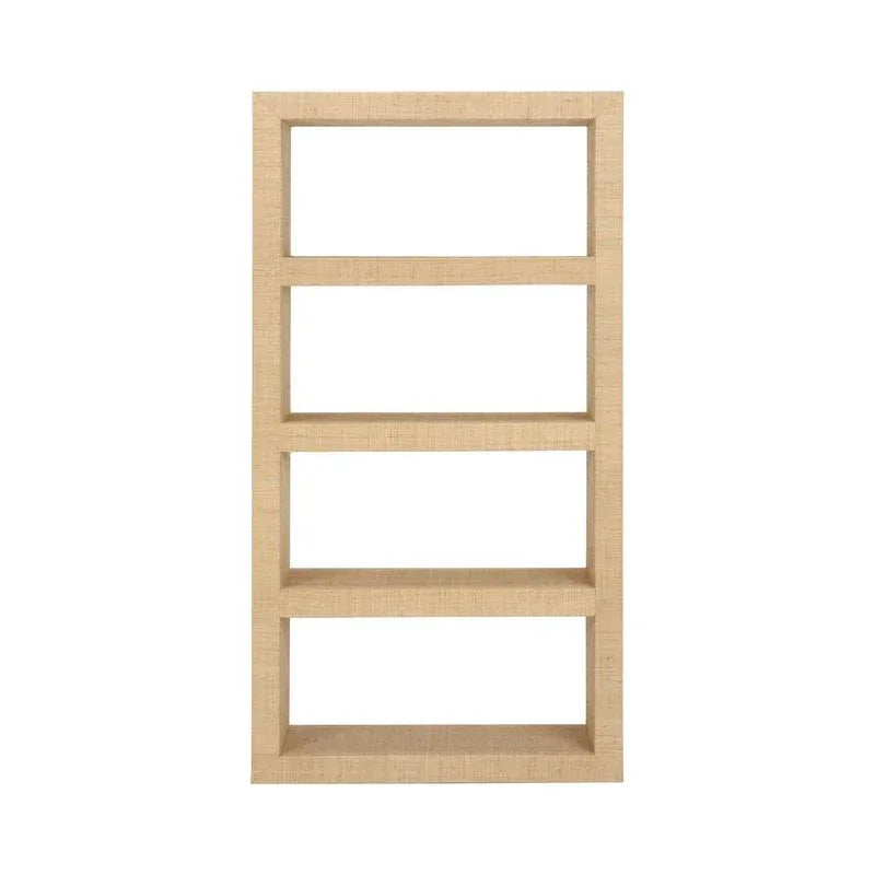 Natural Raffia Warp Brown Etagere-Etageres-Chelsea House-LOOMLAN