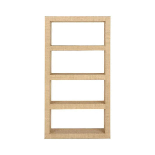 Natural Raffia Warp Brown Etagere-Etageres-Chelsea House-LOOMLAN
