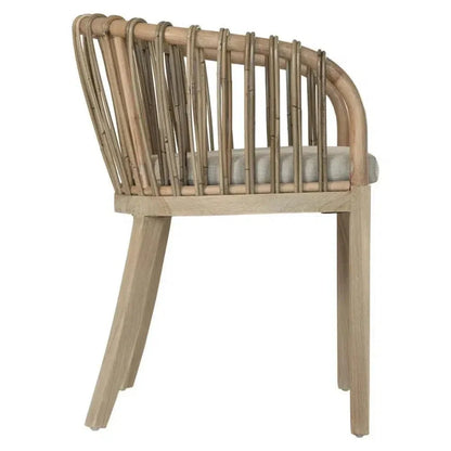 Natural Rattan and Teak Dining Chair - LOOMLAN - Artesia - Dining Chairs